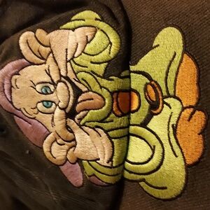 Vintage 90s Dopey Seven Dwarfs Embroidered Hat Disneyland Snow White Disney Snap